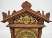 Ansonia Cabinet “C” Clock, Oak W/ Metal Trim
