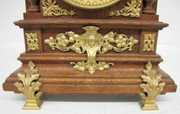 Ansonia Cabinet “C” Clock, Oak W/ Metal Trim