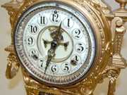 Ansonia “Emporia” Clock W/ Cherubs & Mask