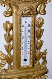 Raingo Paris Bronze Wall Clock & Thermometer