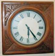 Antique Mahogany Carved Gallery Clock