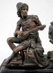 Ansonia “Troubadour” Antique Statue Clock