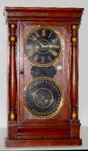 National Calendar Clock Co. Double Dial Clock