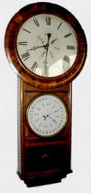 Welch Double Dial Weight Driven Calendar Clock