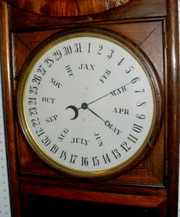 Welch Double Dial Weight Driven Calendar Clock