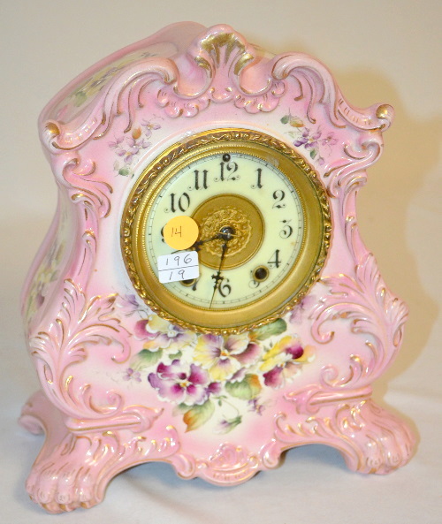 Antique Waterbury Porcelain Shelf Clock