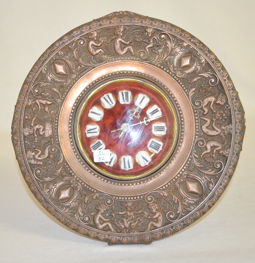 Antique F. Kroeber Brass Plaque #2 1888 Wall Clock