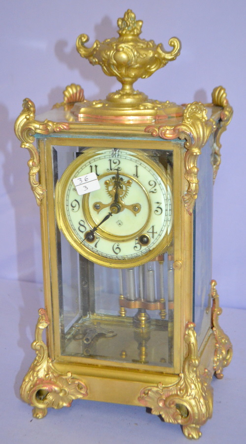 Antique Ansonia “Coronet” Crystal Regulator Clock