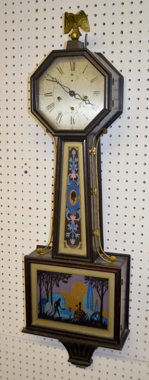 New Haven Art Deco Westminster Chimes Banjo Clock