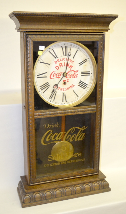 Oak Coca Cola Shelf Clock