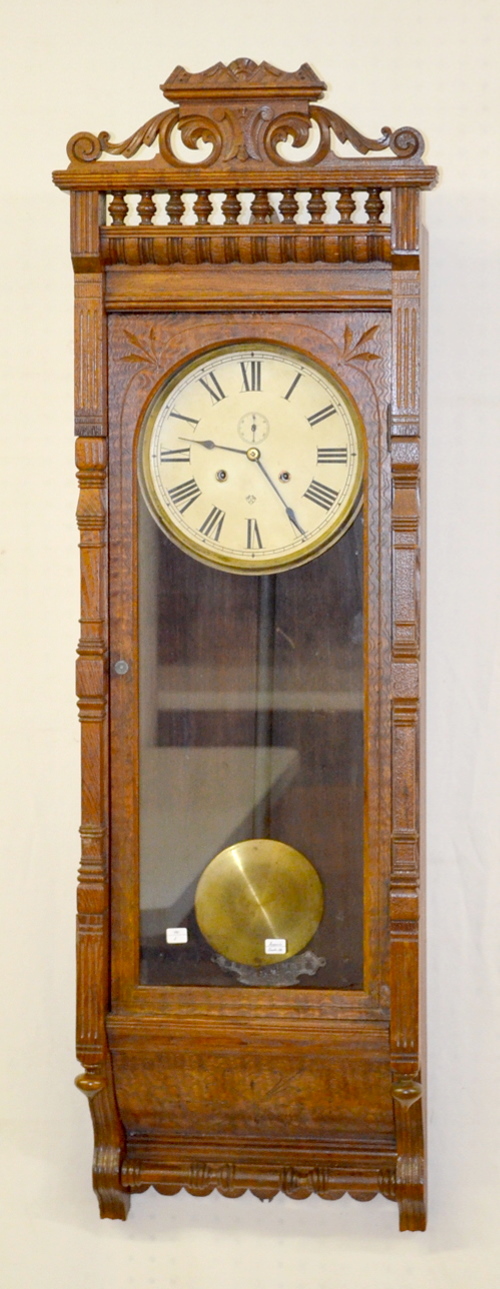 Antique Ansonia “Santa Fe” Wall Regulator Clock