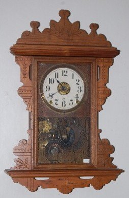 Seth Thomas Walnut T & S Hanging Clock