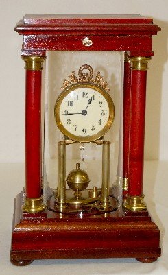 Gustav Becker Disk Pendulum Anniversary Clock