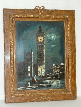 M.O.P. Inlaid Picture Clock