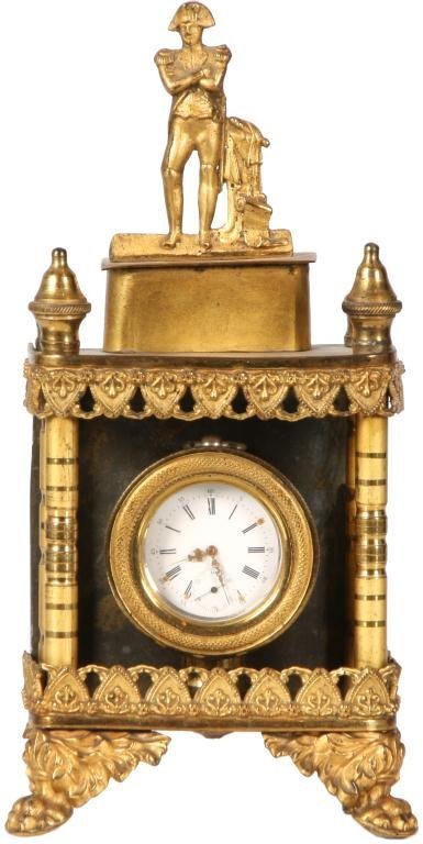 French Brass Desk Clock