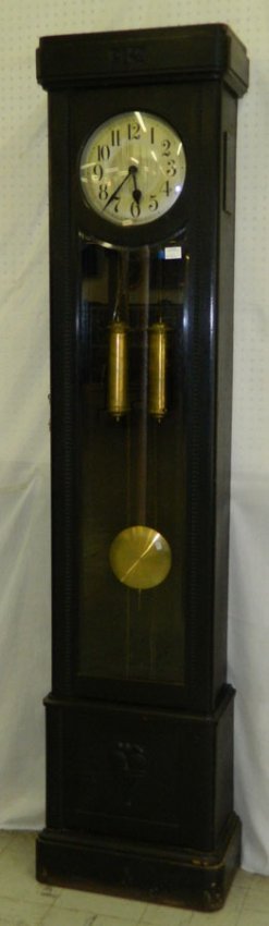 8 day German oak grandfather clock.