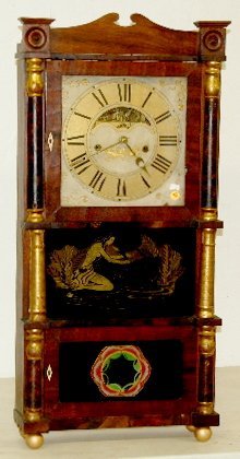 R & J Terry Triple Decker T & S Clock, 1835