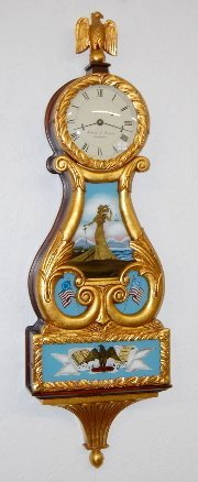 Eurich & Romeo Lyre Banjo Clock, Bi-Centennial