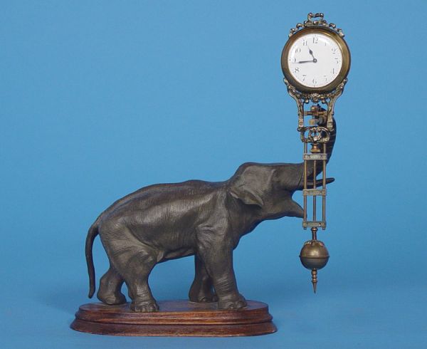 German Junghans Mystery Elephant Swing Arm Clock