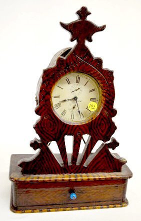 Seth Thomas Folk Art Alarm Clock