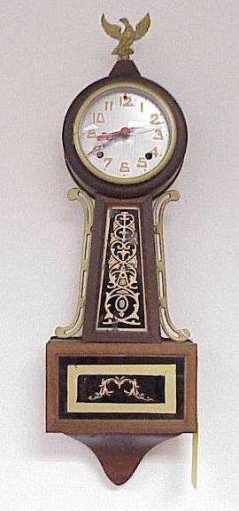 New Haven Banjo Clock, 19″ Tall, 6″ Wide