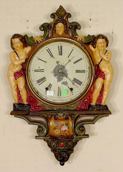 New Haven Iron Front Hanging Clock