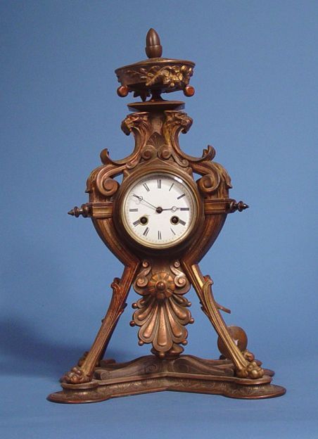 Decorative Victorian Bronzed Mantel Clock