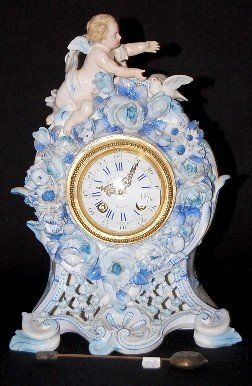 Anchor Mark Porcelain Cherub Clock