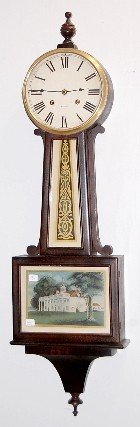 New Haven 8 Day T&S Banjo Clock w/Mt.Vernon