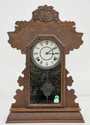 Oak Carved Ingraham Kitchen Clock