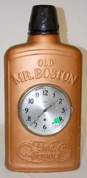 Gilbert Old Mr. Boston Liquor Bottle Clock