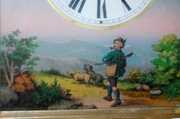 Black Forest Picture Frame Clock w/Hunter & Dogs