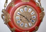 French Metal Wall Hanging Clock