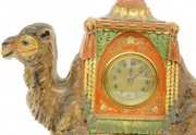 Lux Figural Carved Camel Clock
