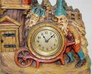 Lux Gnome Tree Wooden Carved Clock Lamp