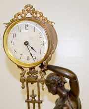 Ansonia Huntress Swinger Statue Clock