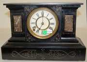 Ansonia Enameled Iron Ornate Mantle Clock