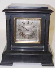 French Black Marble Petite Sonniere Mantle Clock