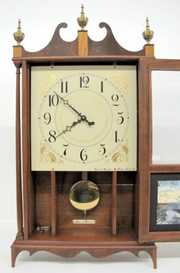 Signed Henri & Hirschel Pillar & Scroll Clock
