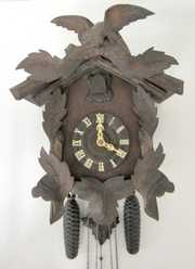 Eagle Top Carved Cuckoo Clock