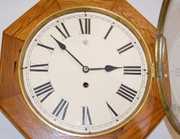 Oak Waterbury Short Drop Schoolhouse Clock