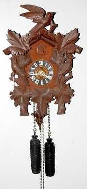 3 Wt. German 8 Day Bird Carved Cuckoo Clock