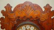 Ansonia “Penton” Oak Carved Cabinet Clock