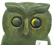 Carved Owl Moving Eye Clock