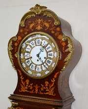 French Inlaid & Bronze Tall Case Clock