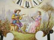 LeRoi Porcelain Courting Couple Easel Clock