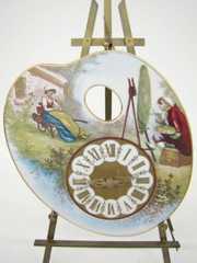 John A. Mies Reproduction Porcelain Palette Clock