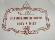 John A. Mies Reproduction Porcelain Palette Clock