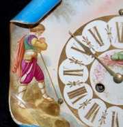 French Sevres Type Porcelain Plate Clock