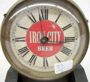 Iron City Beer Advertising Barrel Clock